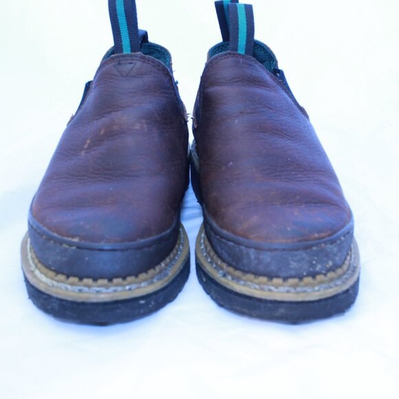 Georgia Giant Size 7M Brown Leather ROMEO Low Chelsea Pull On Work Boots - GR362 - Picture 12 of 13